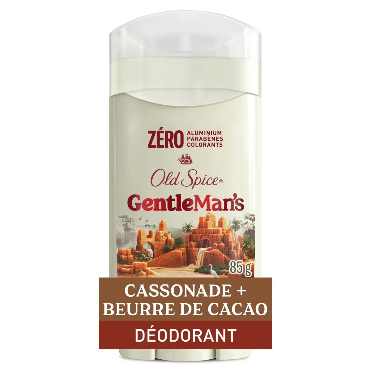 Désodorisant GentleMan’s Collection, Cassonade et beurre de cacao, sans aluminium, 85g