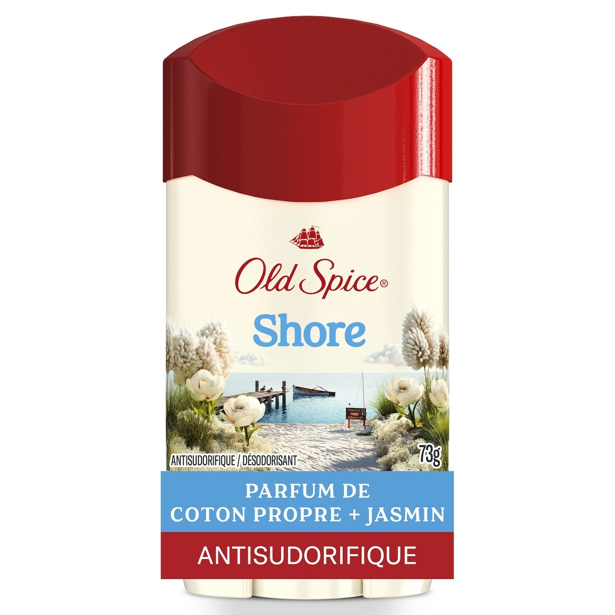 Antisudorifique et désodorisant pour hommes, Shore, parfum de coton frais et de jasmin, fraîcheur durable 24