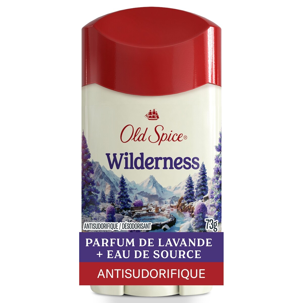 Antisudorifique et désodorisant pour hommes, wilderness, parfum de lavande et eau de source, fraîcheur durable 24