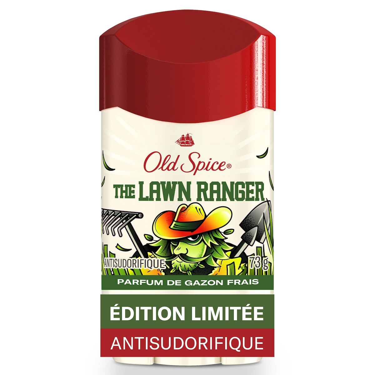 Antisudorifique pour hommes, Lawn Ranger, 73&nbsp;g, parfum de gazon frais, longue durée, sensation sèche, protection contre la transpiration et les odeurs 24/7, édition saisonnière limitée