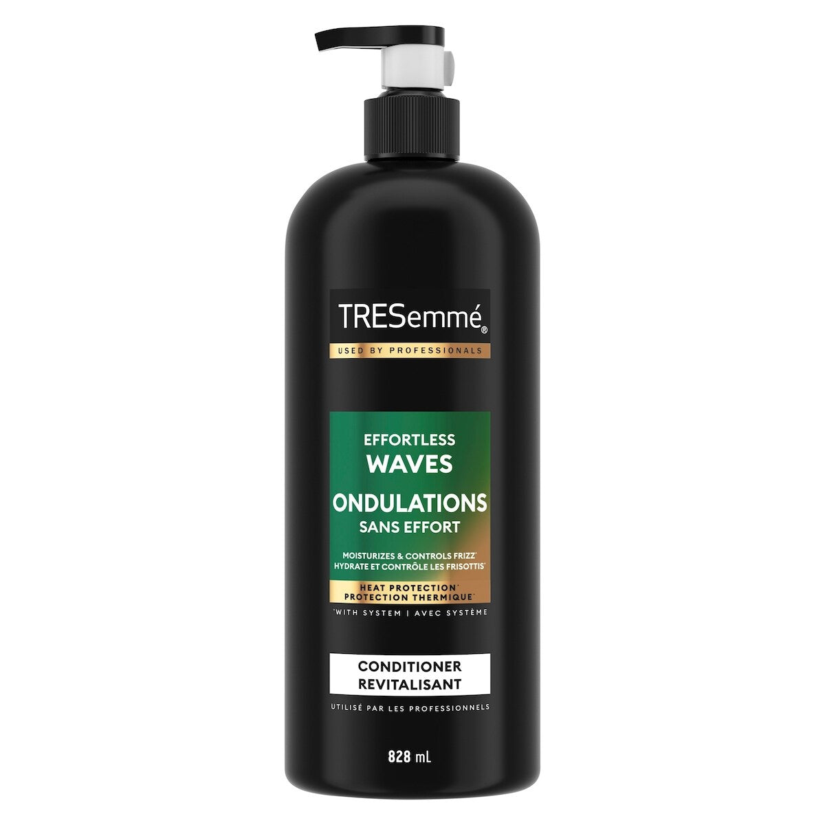 Revitalisant pour des cheveux hydratés et sans frisottis TRESemmé Effortless Waves + Oléo-Essence de Jojoba avec Technologie Pro Style™ 828 ml