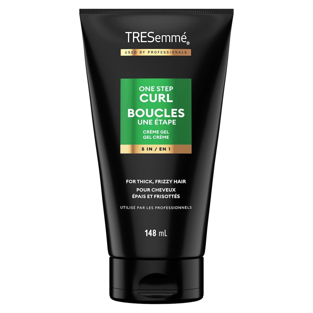 Gel Crème 5 en 1 pour cheveux épais et frisottés TRESemmé One-Step Curl produit coiffant multitâche