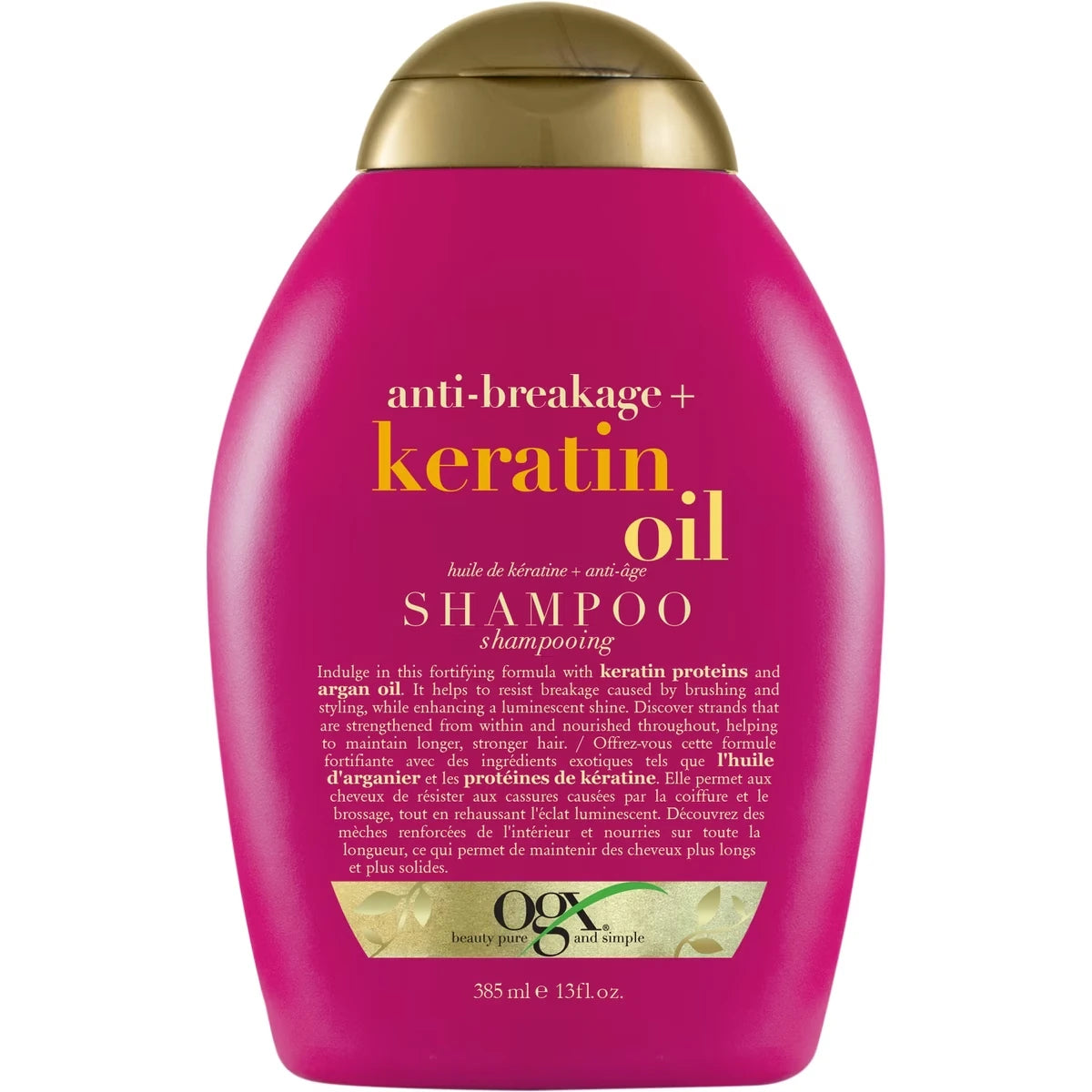 Shampooing anti-cassure, huile de kératine + anti-âge