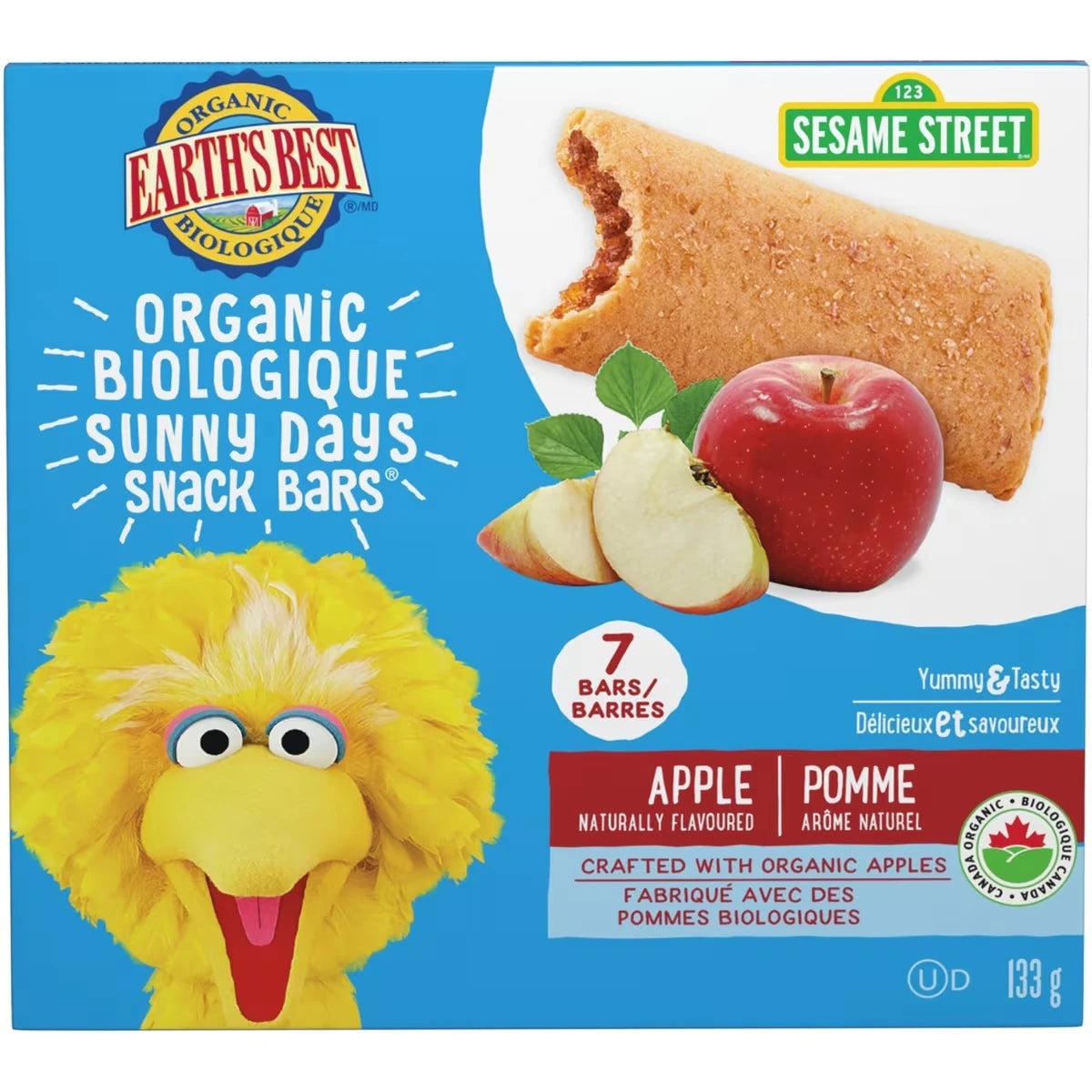 Barres Sunny Days biologiques aux pommes