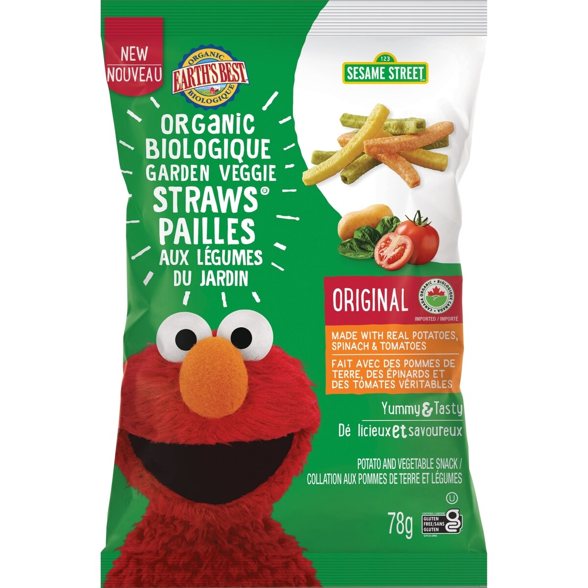 Pailles biologiques aux légumes du jardin