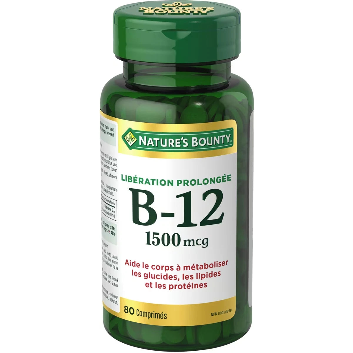 Libération prolongée Vitamine B12, 1500mcg