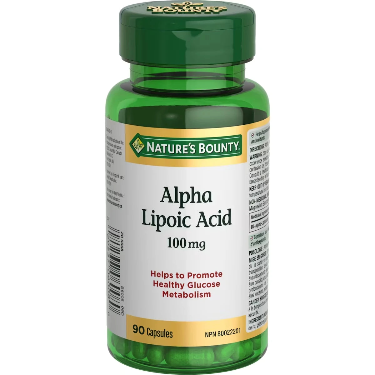 Acide alpha lipoïque 100 mg, métabol. glucose
