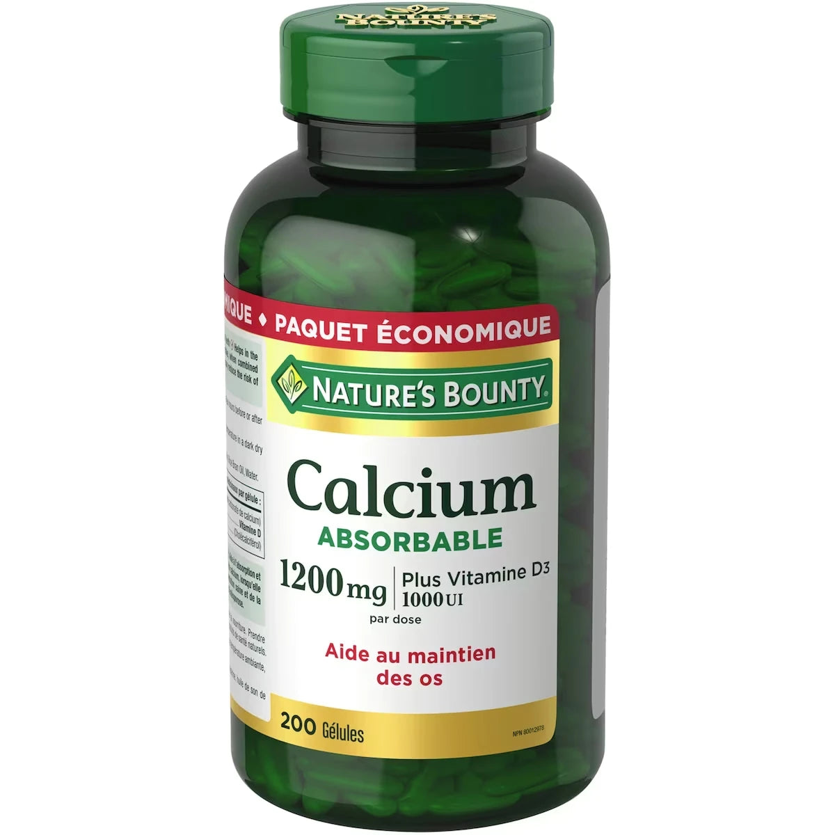 Calcium absorbable 1200 mg avec vitamine D3