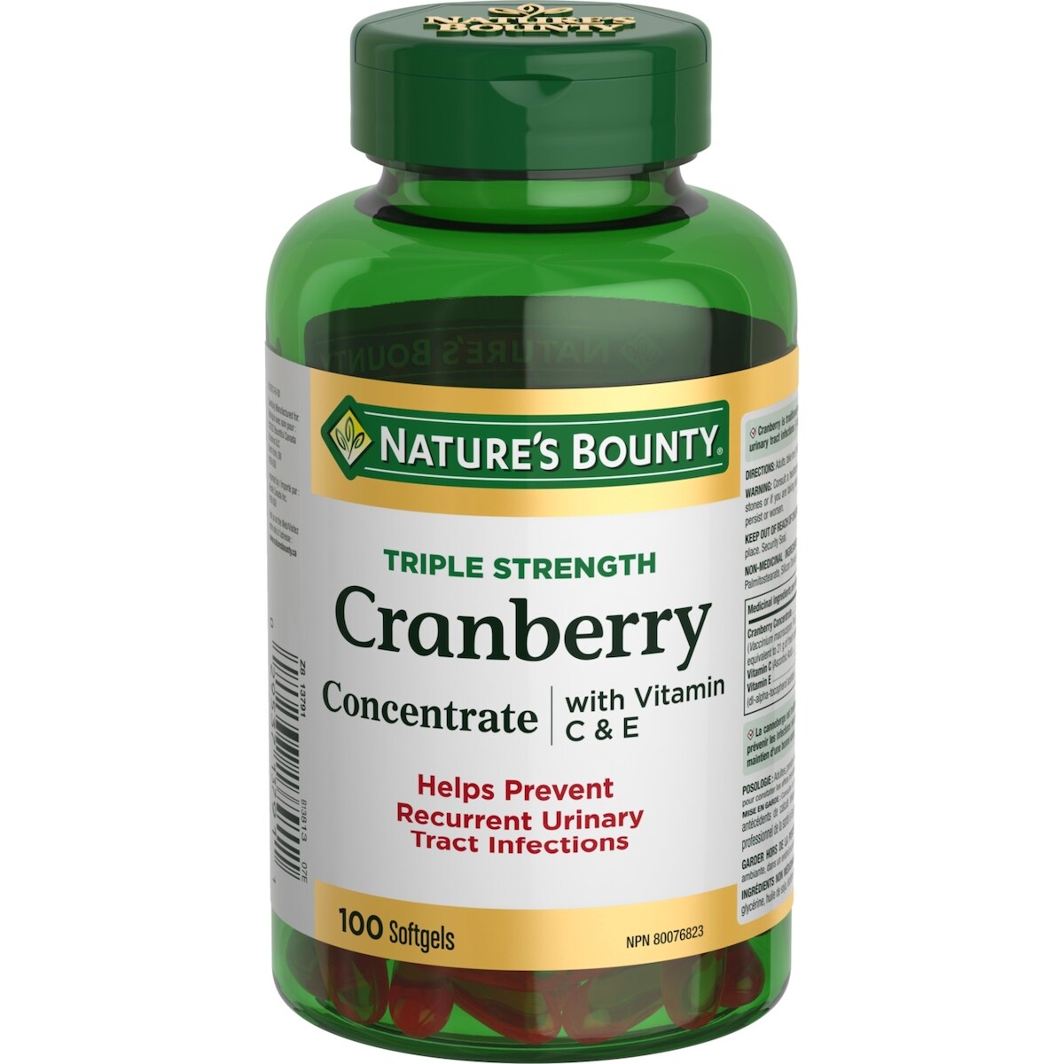 Concentré de canneberges, vitamines C et E