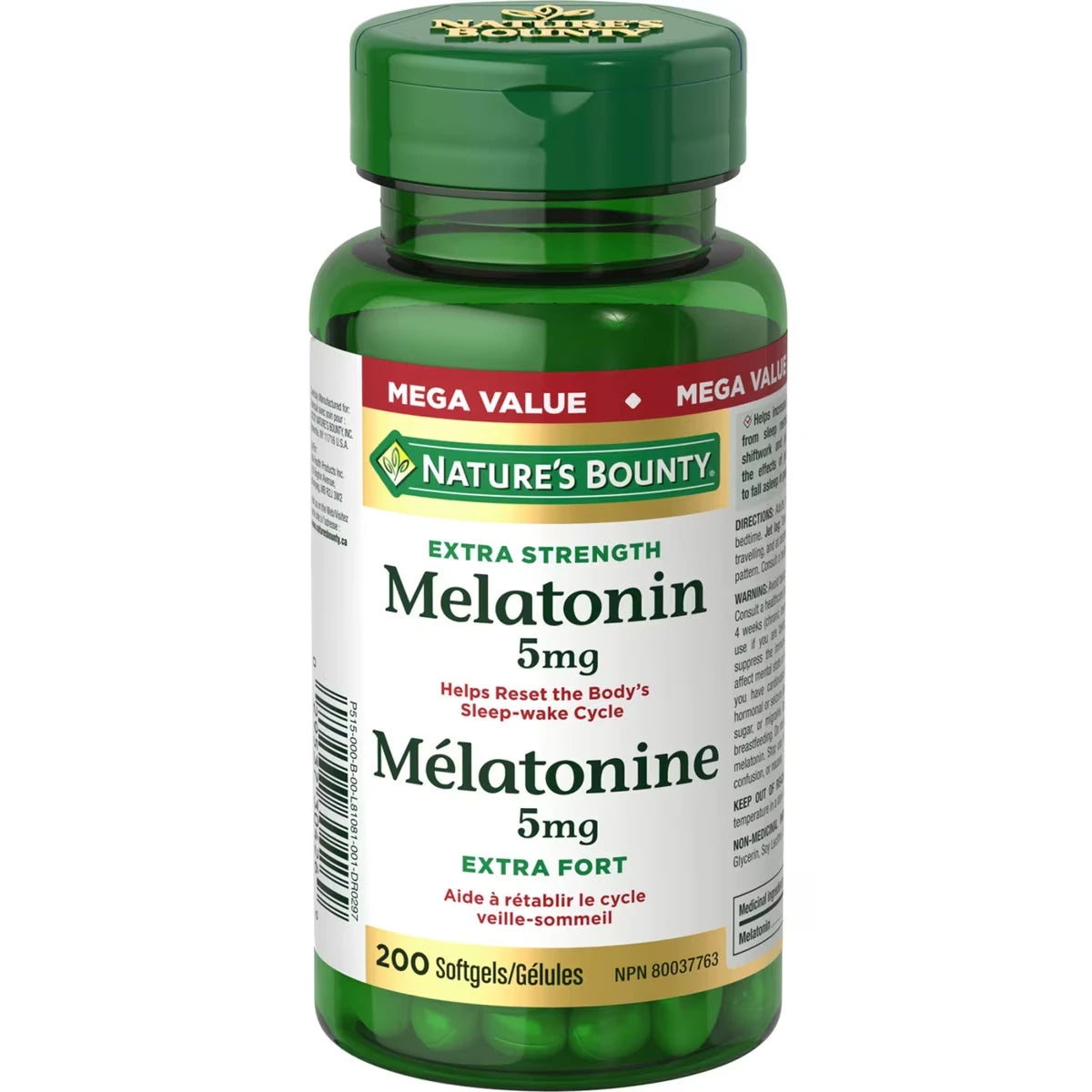 Mélatonine 5 Mg Aide À Rajuster Les Cycles Veille-Sommeil Format Économique Élules