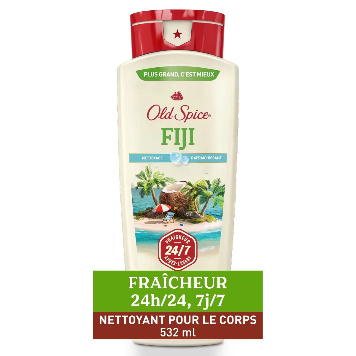 Nettoyant pour le corps, parfum Fiji avec palmier
