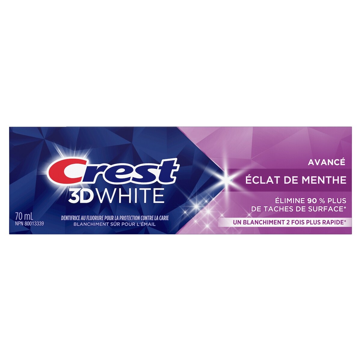 Dentifrice blanchissant 3D White Avancé, Éclat de menthe, 70 mL