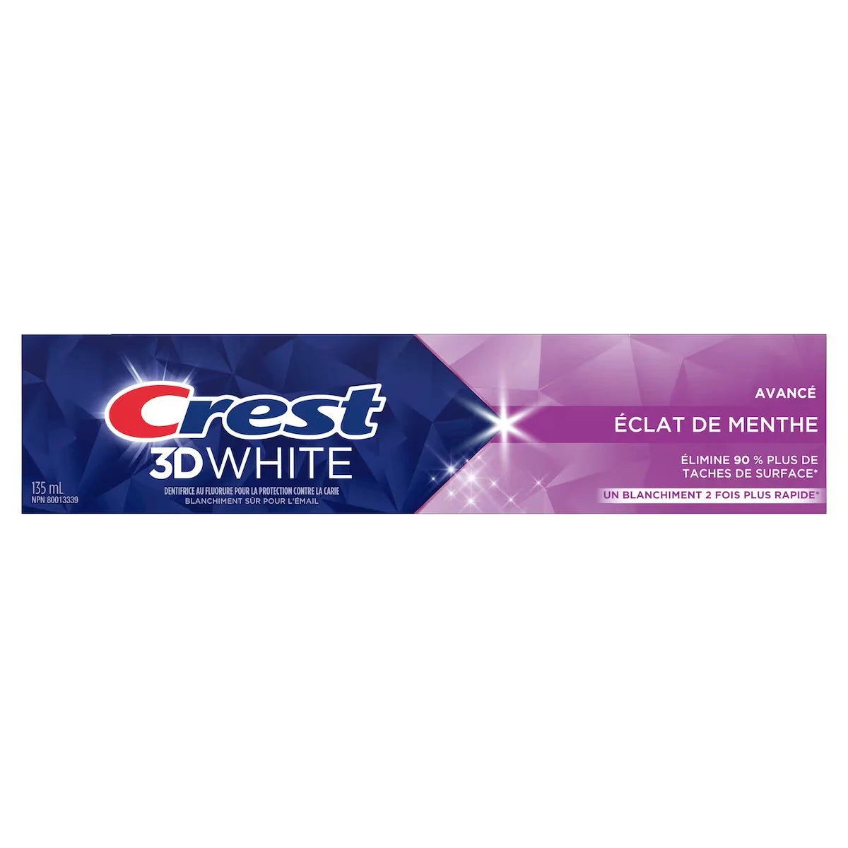Dentifrice blanchissant 3D White Avancé, Éclat de menthe, 135 mL