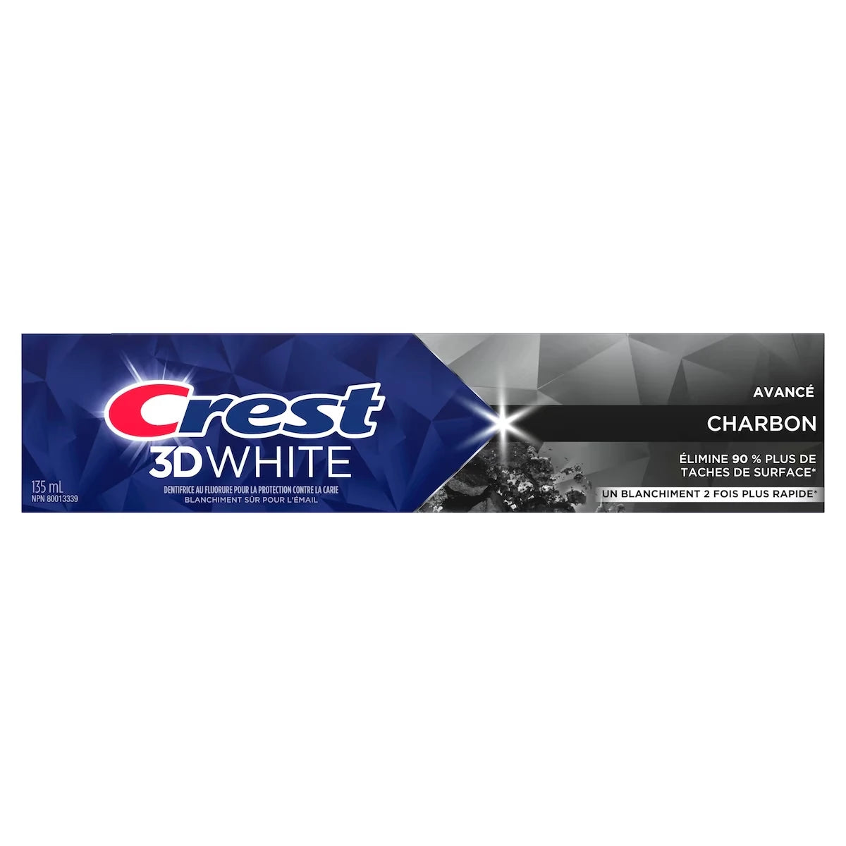 Dentifrice blanchissant 3D White Avancé avec charbon, 135 mL