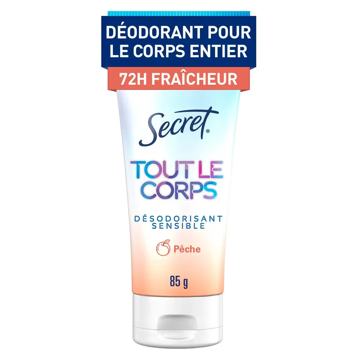 Désodorisant Tout le corps sans aluminium, crème clarté, pêche et vanille