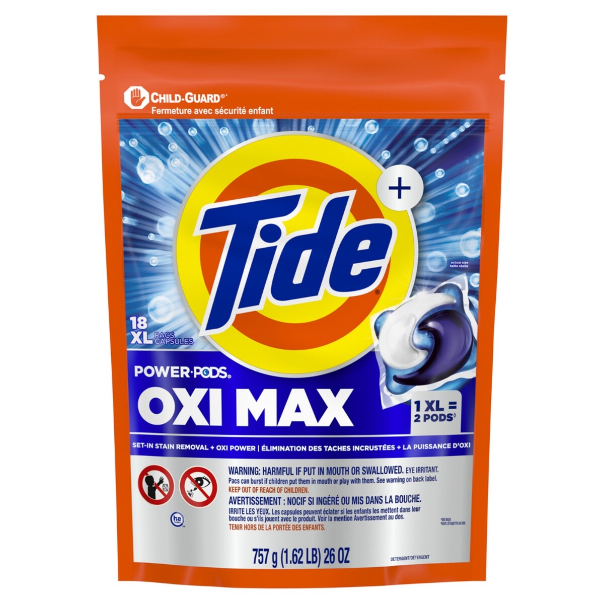 Capsules de détergent à lessive Oxi Max Power PODS