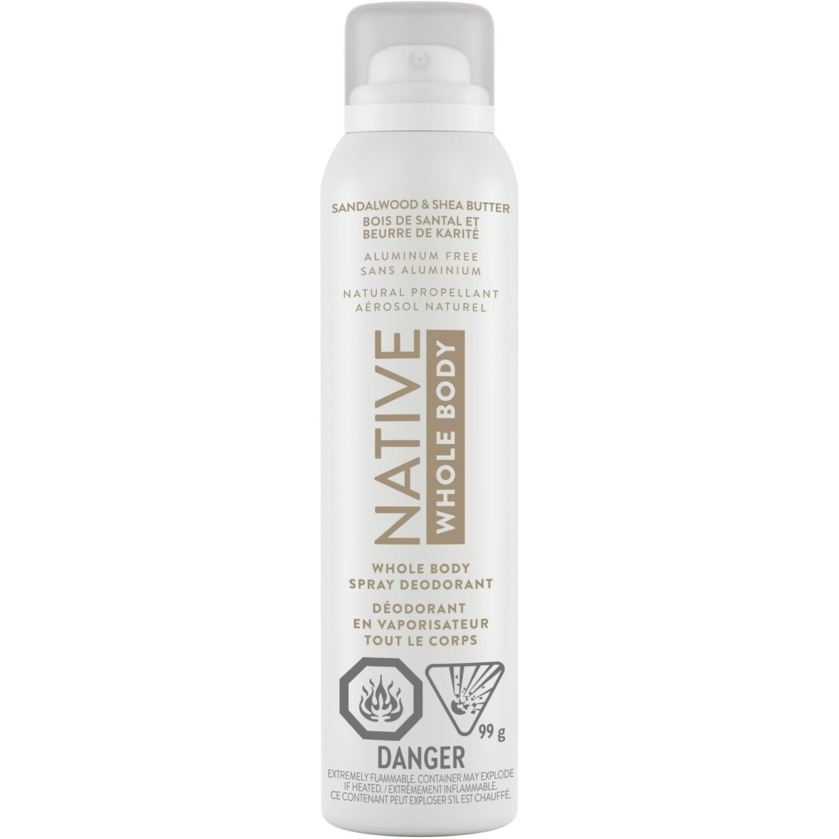 Déodorant en vaporisateur Tout le corps Bois de santal et beurre de karité