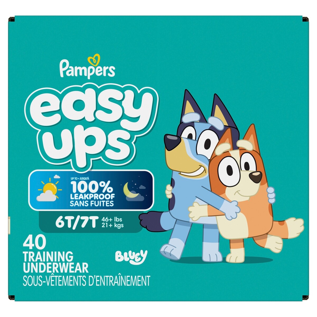 Sous-vêtements d’entraînement Easy Ups, taille 7 (6T/7T, garçons, 40 sous-vêtements