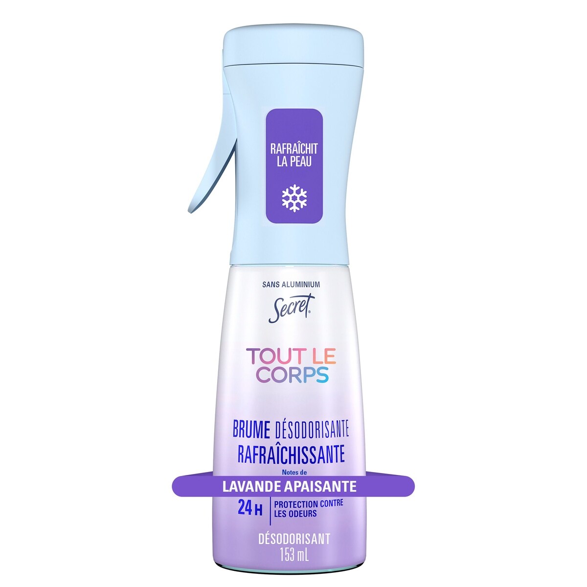 Brume désodorisante rafraîchissante pour tout le corps, Lavande relaxante, sans aluminium, 153&nbsp;mL