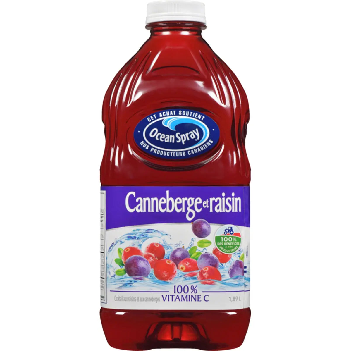 Cocktail canneberge et raisin