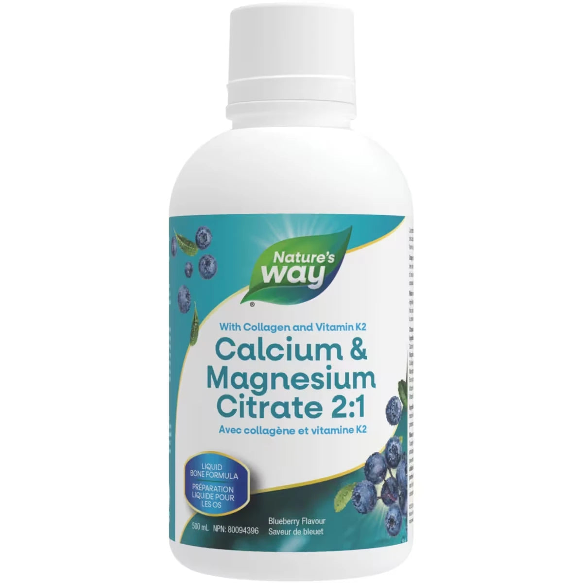 Calcium et magnésium Citrate 2:1 avec vitamine K2 et collagène