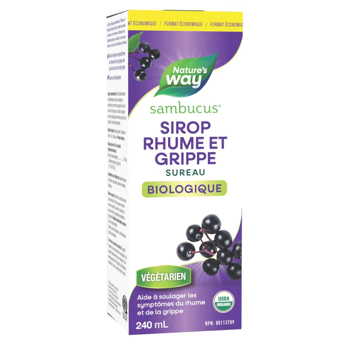 Sirop Rhume et Grippe Sambucus Biologique