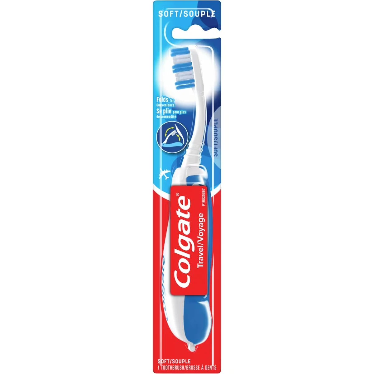 Brosse à dents manuelle de voyage pour adulte, souple