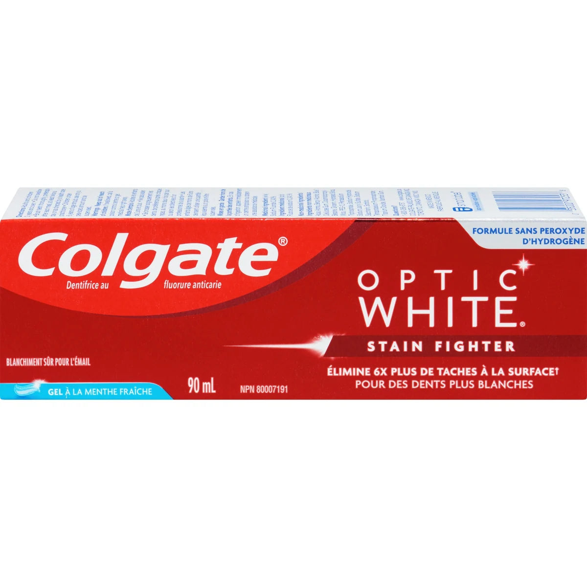Dentifrice blanchissant Optic White Stain Fighter Menthe fraîche, gel 90 mL