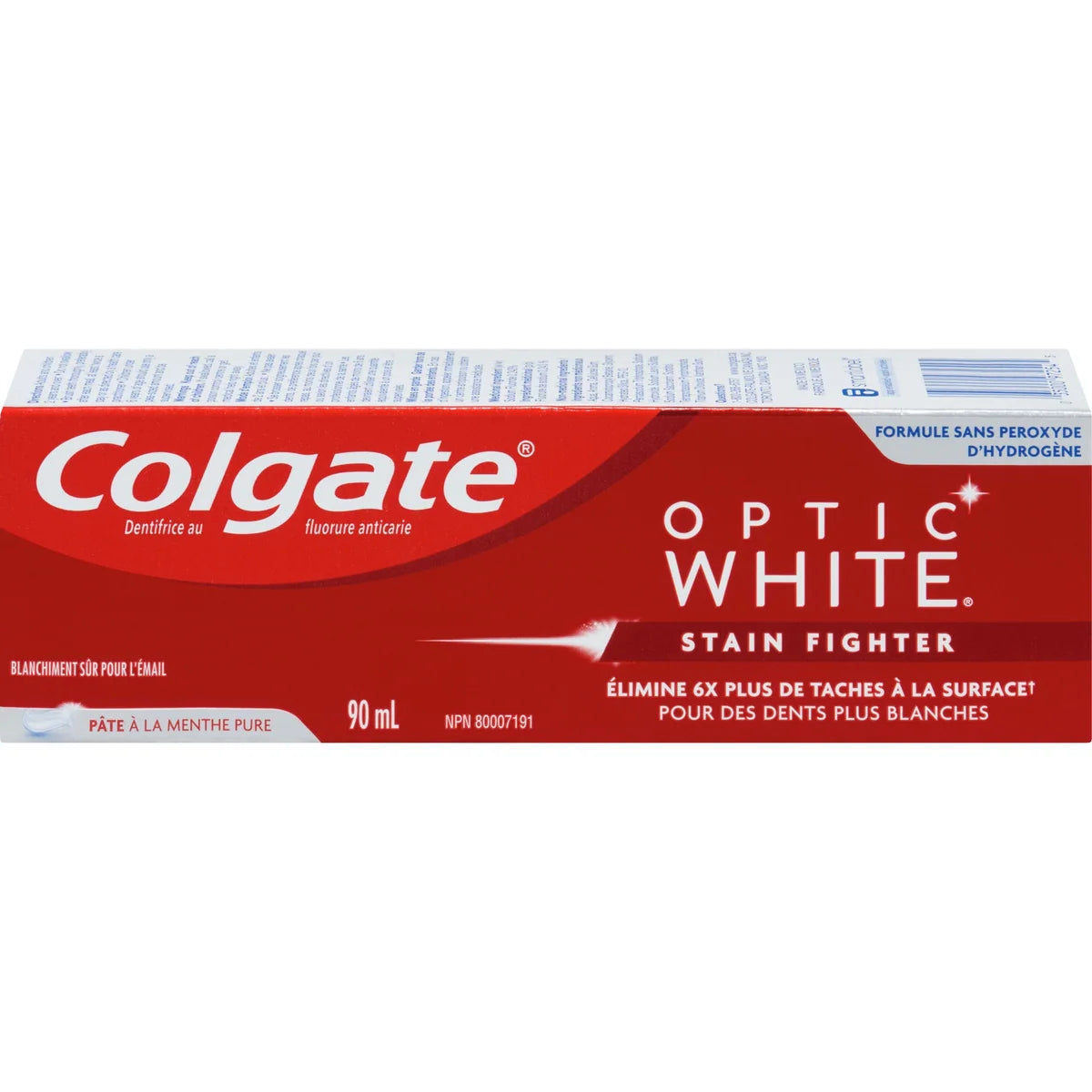 Dentifrice blanchissant Optic White Stain Fighter Menthe pure, pâte 90 mL