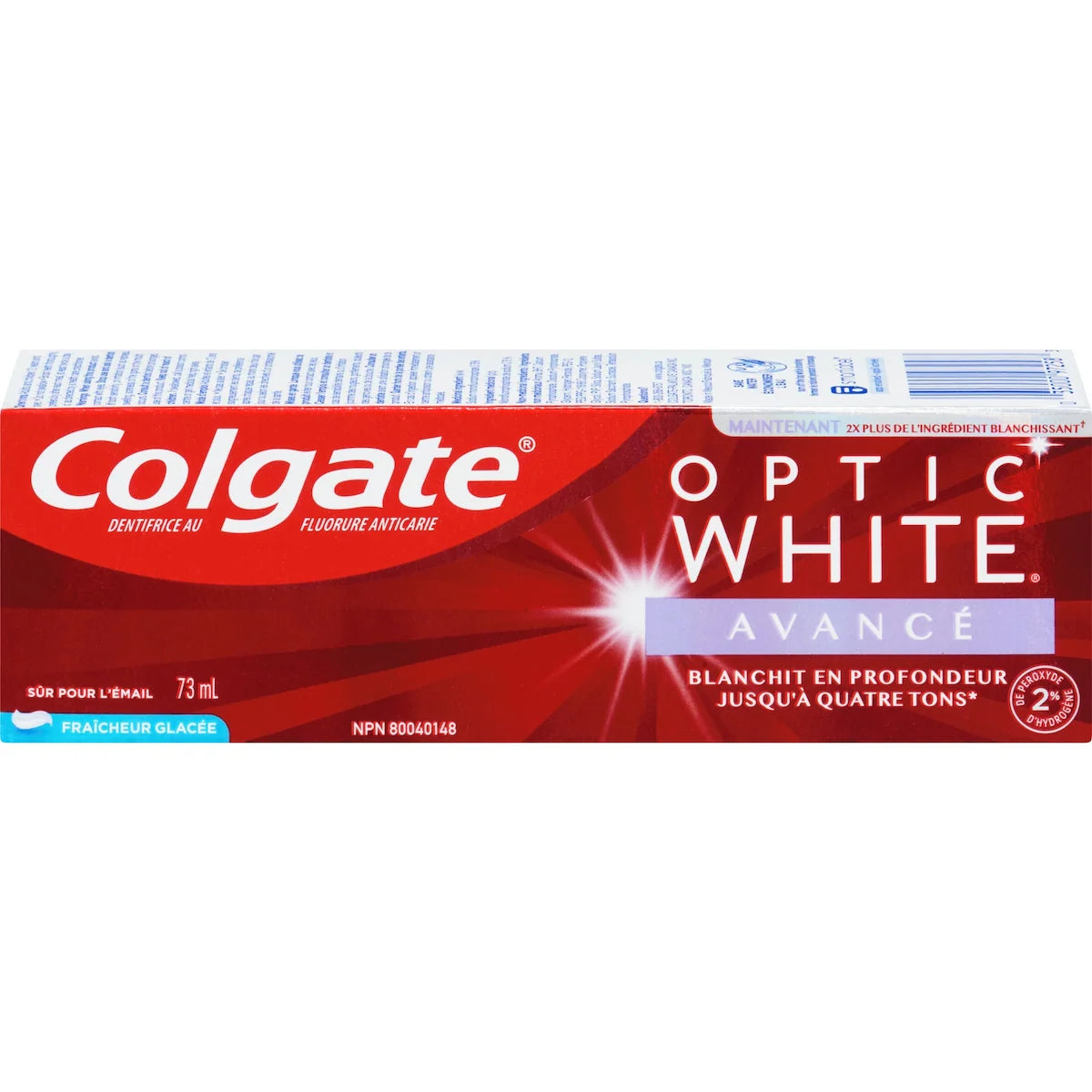 Dentifrice blanchissant Optic White Avancé Fraîcheur glacée 73 mL