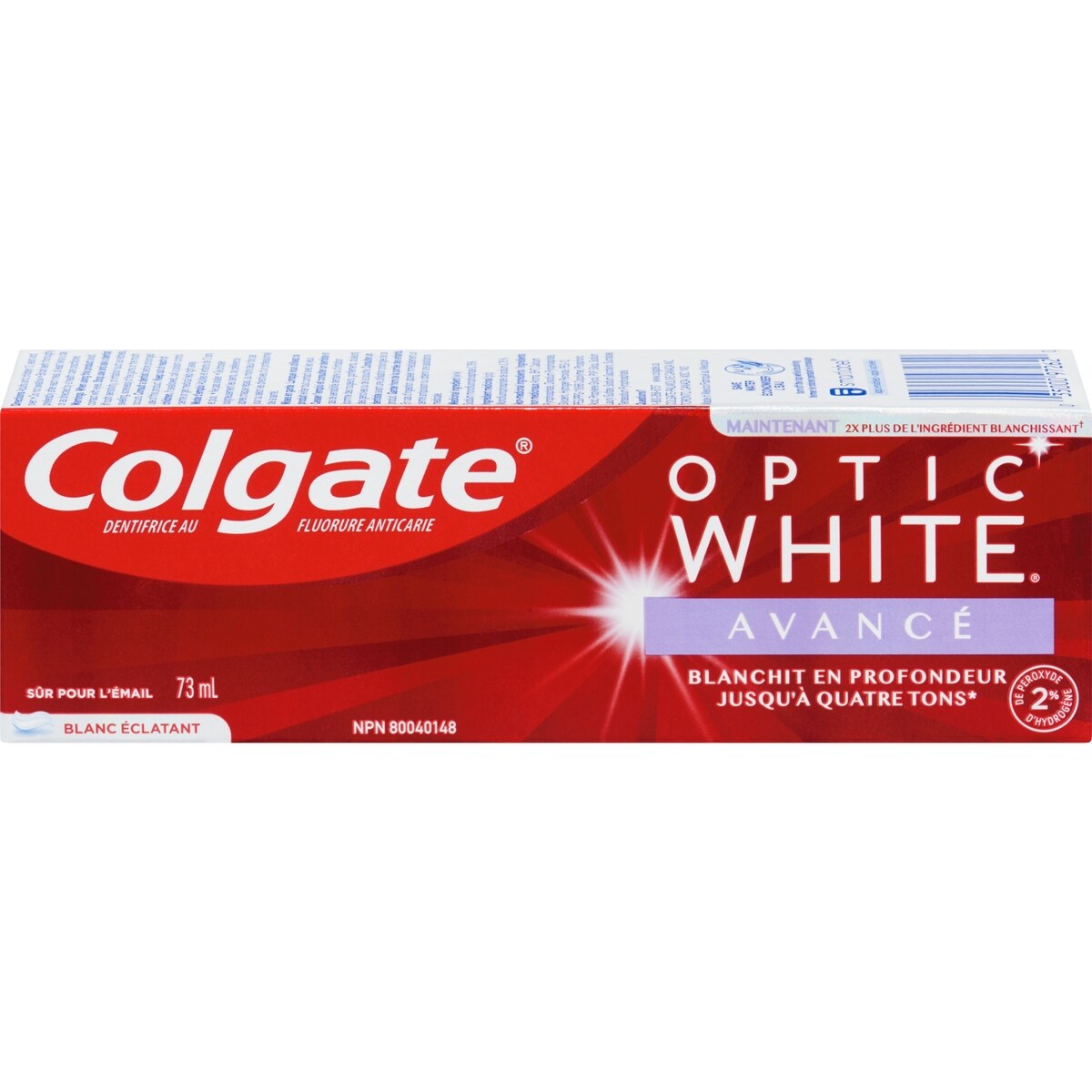 Dentifrice blanchissant Optic White Avancé Blanc éclatant 73 mL
