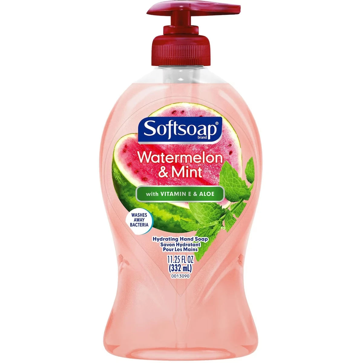 Pompe de savon liquide pour les mains hydratant Watermelon & Mint, 332 mL