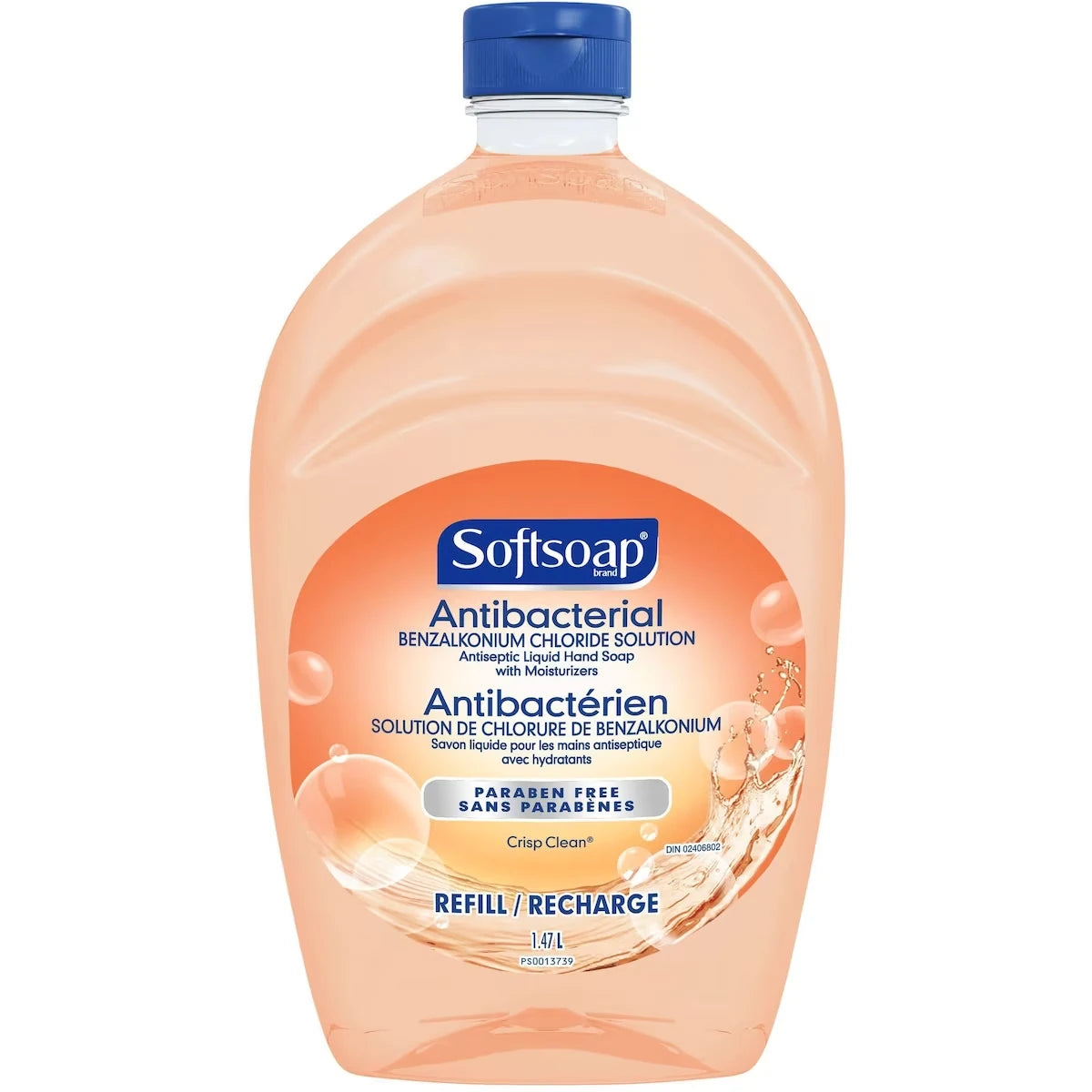 Recharge de savon liquide pour les mains Antibactérien Propreté fraîche, 1,47 L