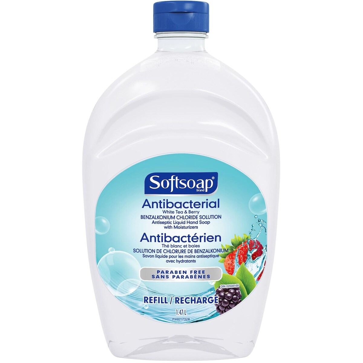 Recharge de savon liquide pour les mains Antibactérien Thé blanc et baies, 1,47 L