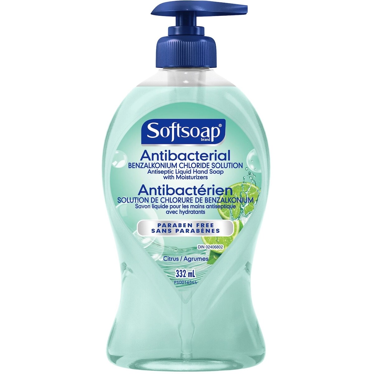 Pompe de savon liquide pour les mains Antibactérien Agrumes frais, 332 mL