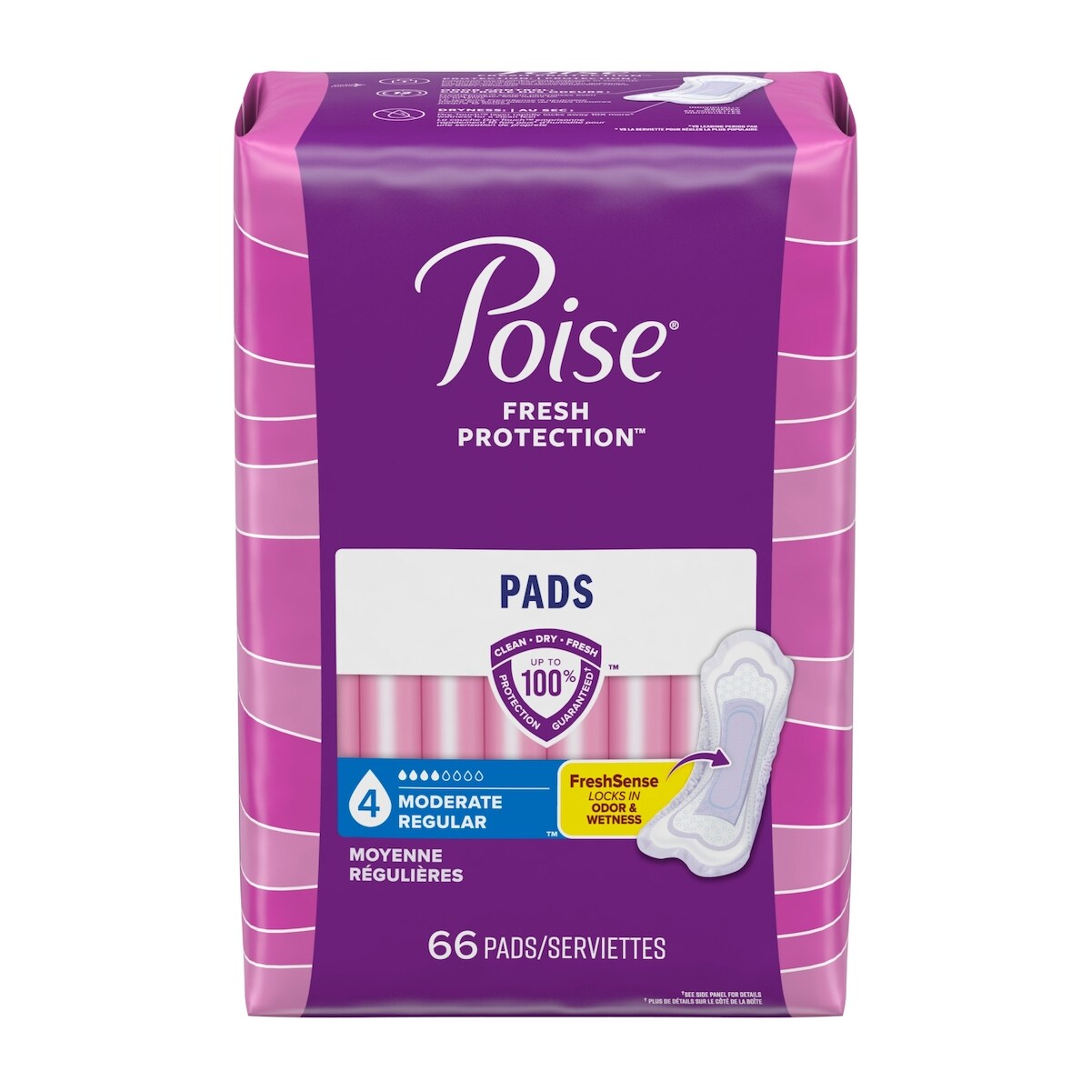 Serviettes Pour Incontinence, Absorption Moyenne, Longueur Ordinaire