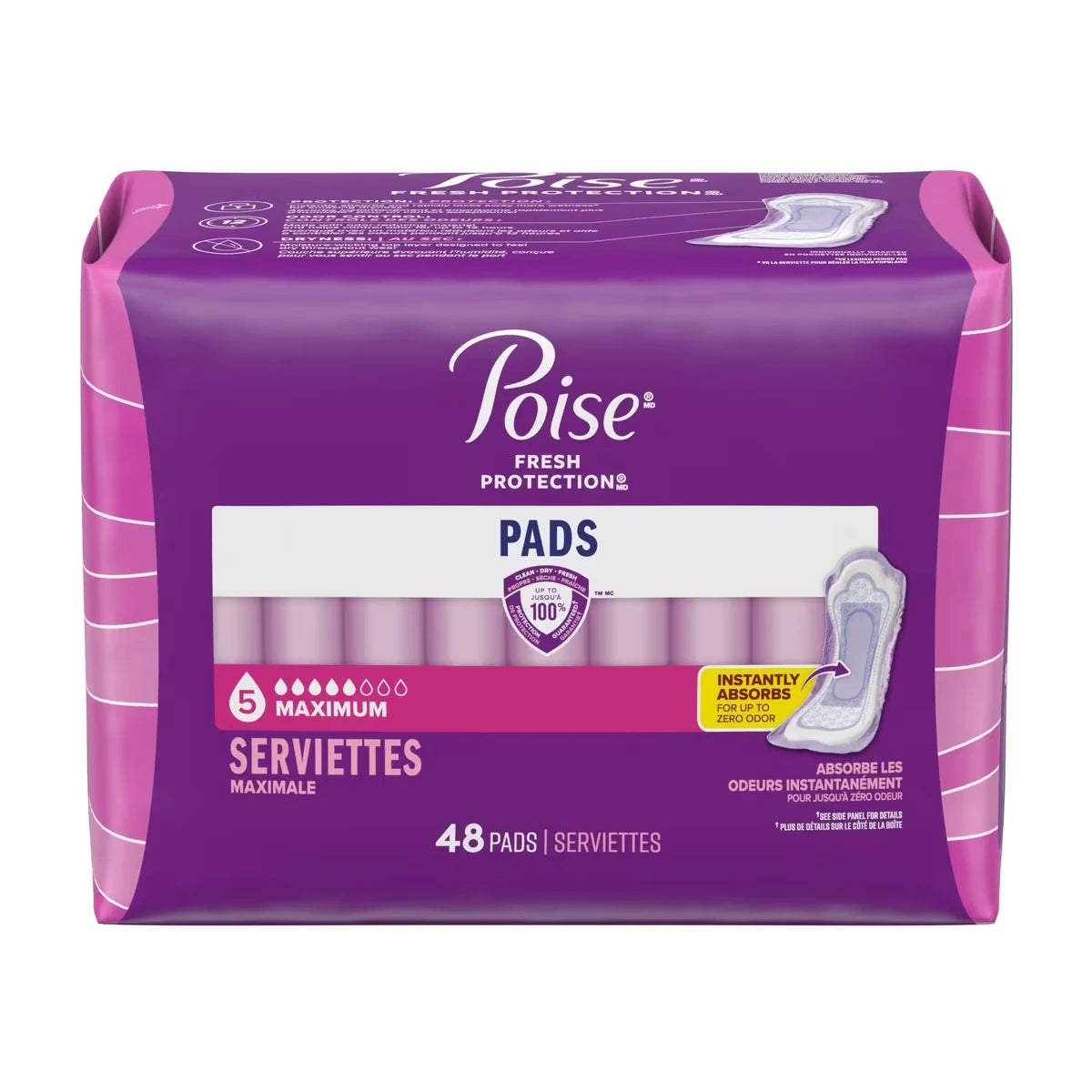 Serviettes Pour Incontinence, Absorption Maximale, Longueur Ordinaire