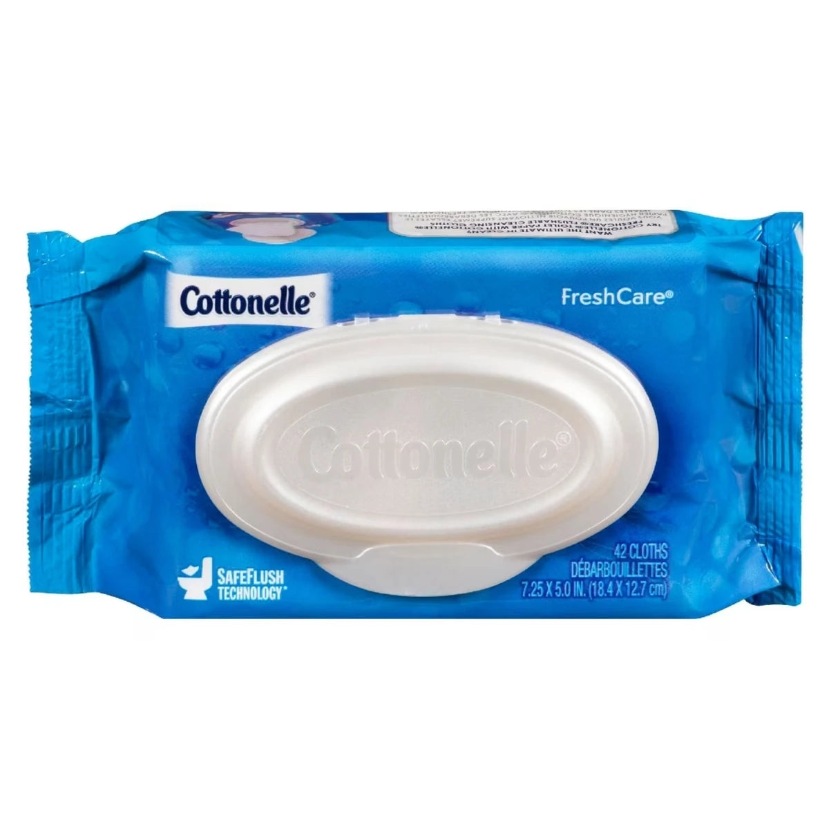 Lingettes humides jetables dans les toilettes  Fresh Care, lingettes humides pour adultes, 4 paquets à couvercle rabattable, 42 lingettes par paquet