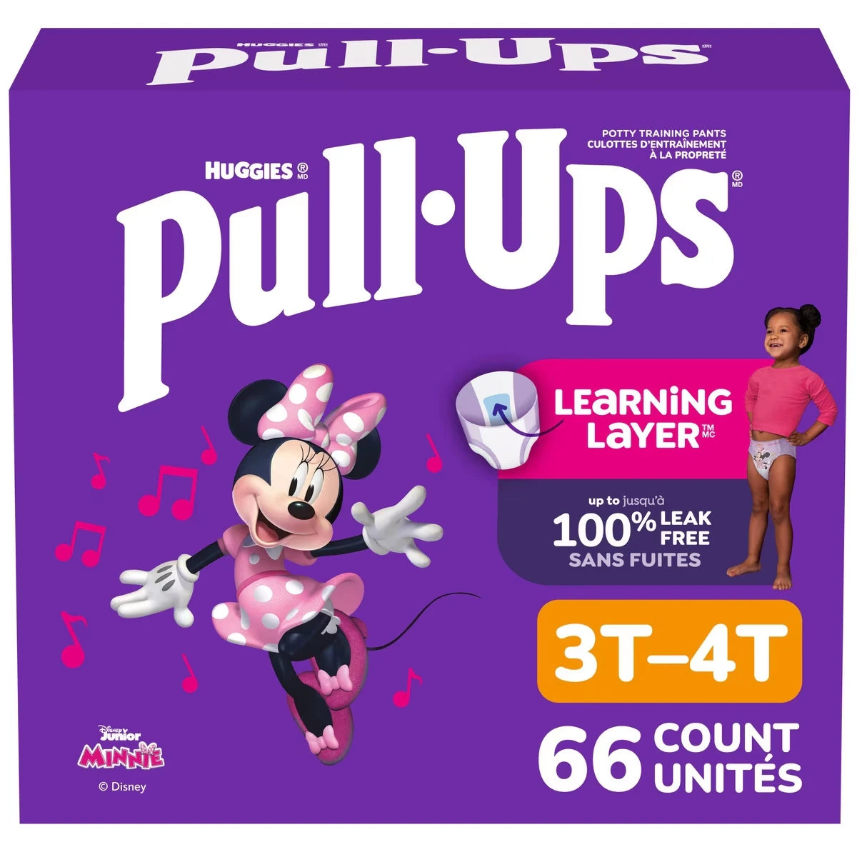 Sous-vêtements d’entraînement Pull-Ups pour filles, 3T–4T (32–40 lb)