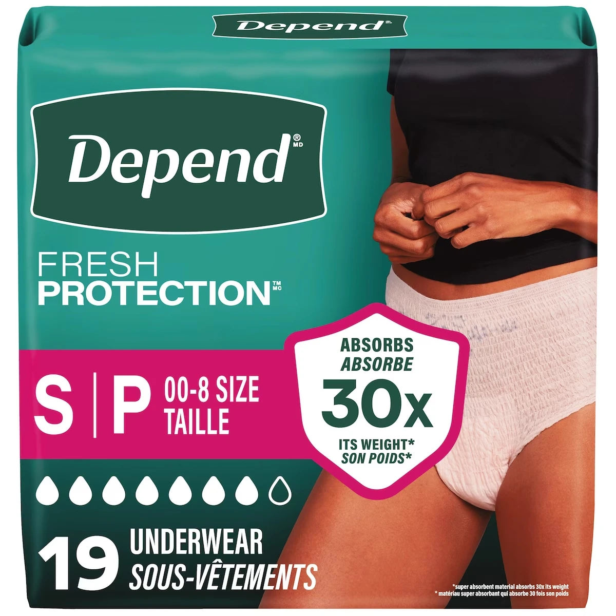 Sous-vêtement d’incontinence  Fresh Protection pour femmes, degré d’absorption maximal, P, couleur rosée