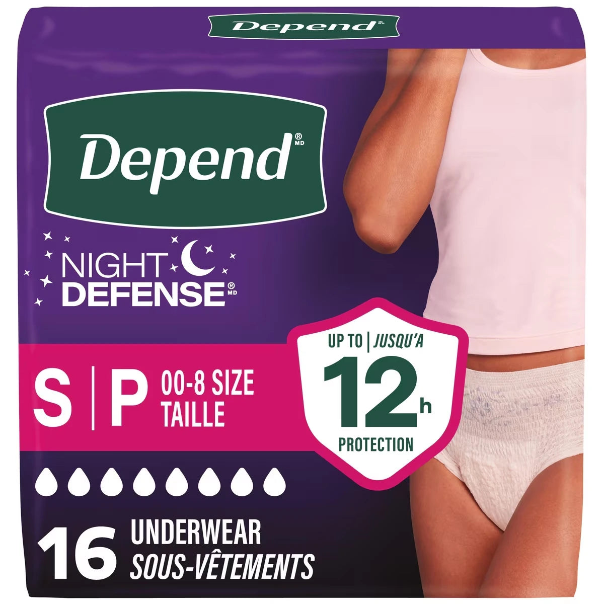 Sous-Vêtements D’Incontinence Night Defense Pour Femmes, Nuit, P