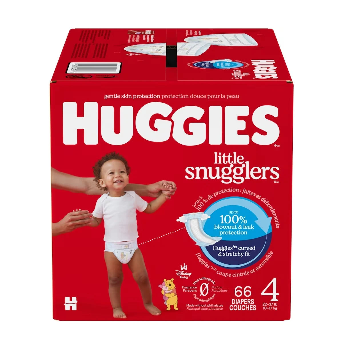 Couches pour bébés  Little Snugglers,  taille 4 (10 à 17 kg [22 à 37 livres]), 66 couches