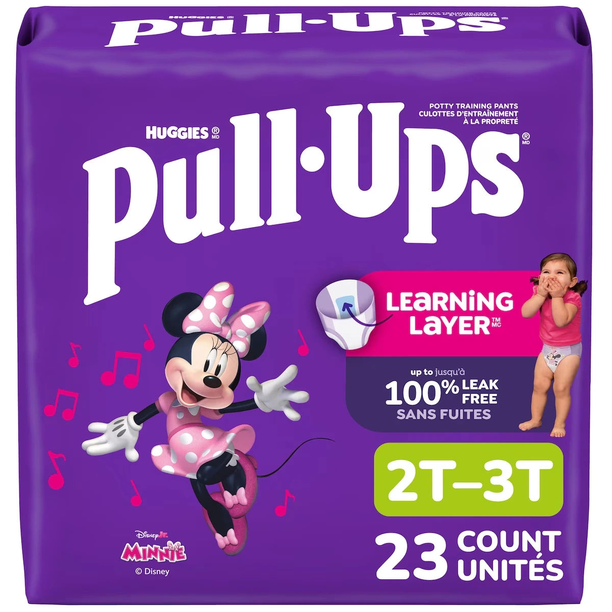 Sous-vêtements d’entraînement Pull-Ups pour filles, 2T-3T (16 à 34 lb)