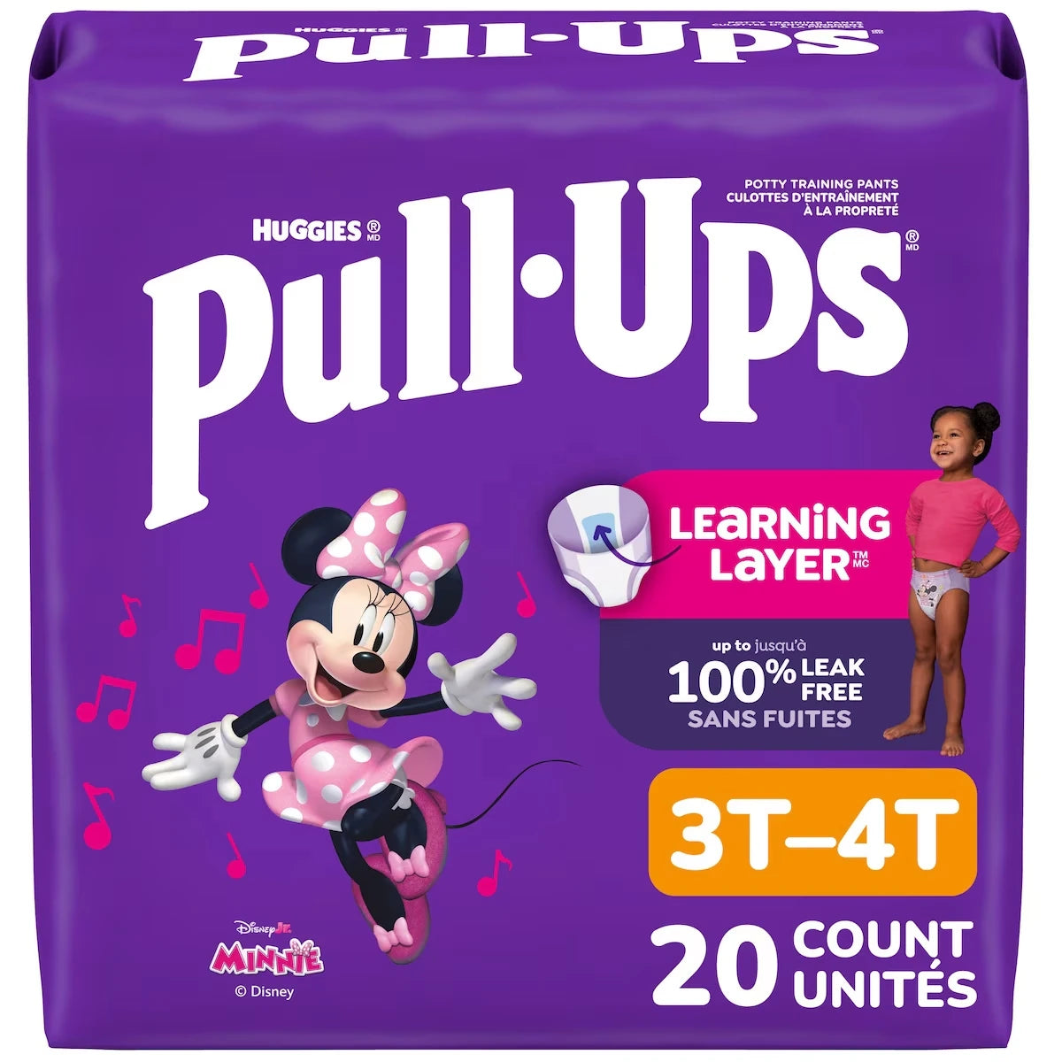 Sous-vêtements d’entraînement Pull-Ups pour filles, 3T–4T (32–40 lb)