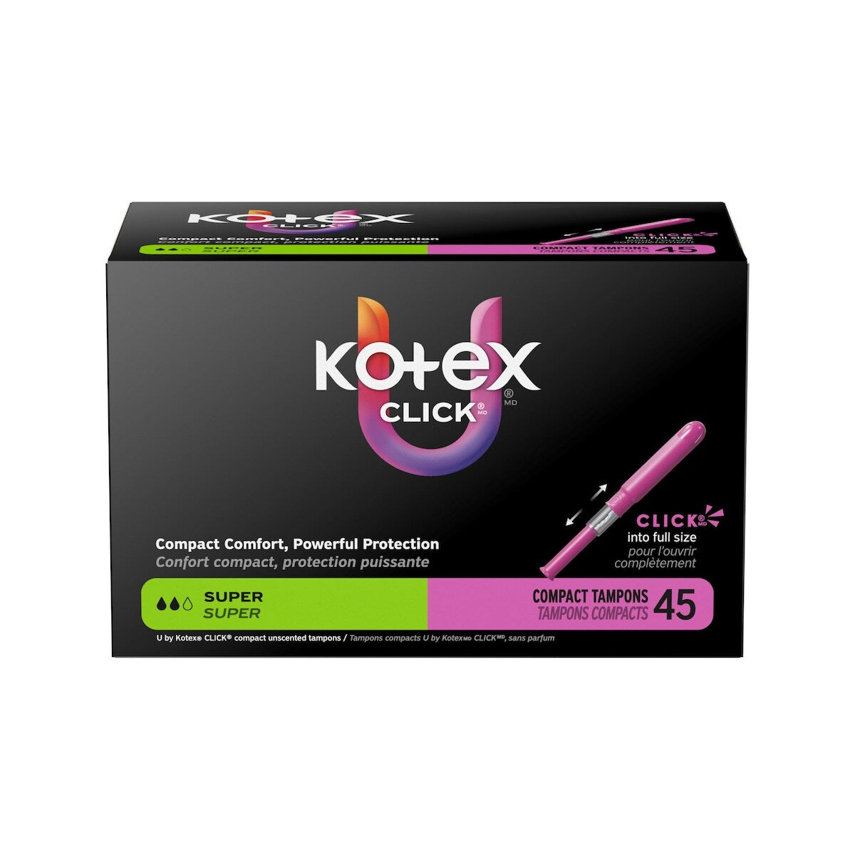 Tampons compacts Click, absorption super, emb. de 45