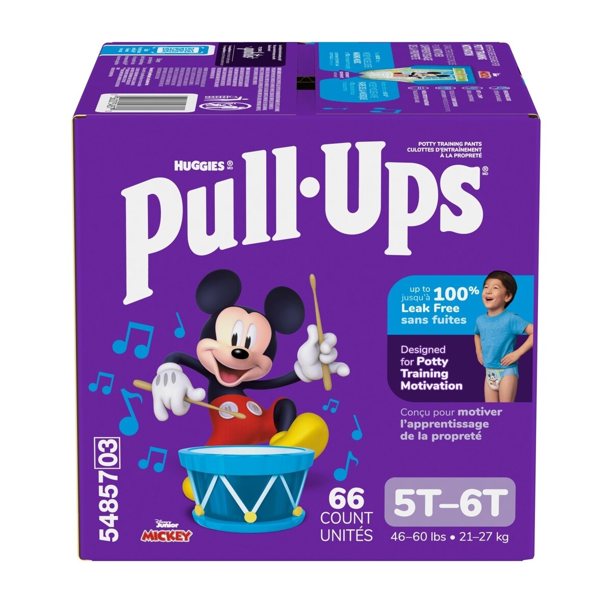 Sous-vêtements d’entraînement  pour garçons, 5T-6T (22,5 kg+ [50 livres+]), 66 sous-vêtements