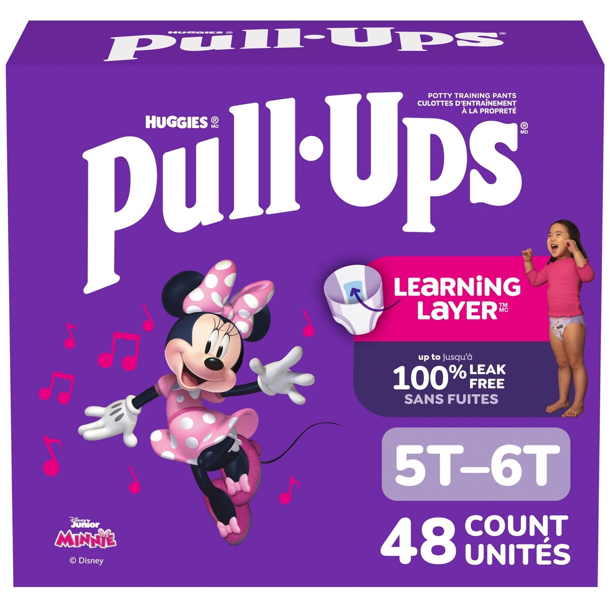 Sous-vêtements d’entraînement Pull-Ups pour filles, 5T–6T (46–60 lb)