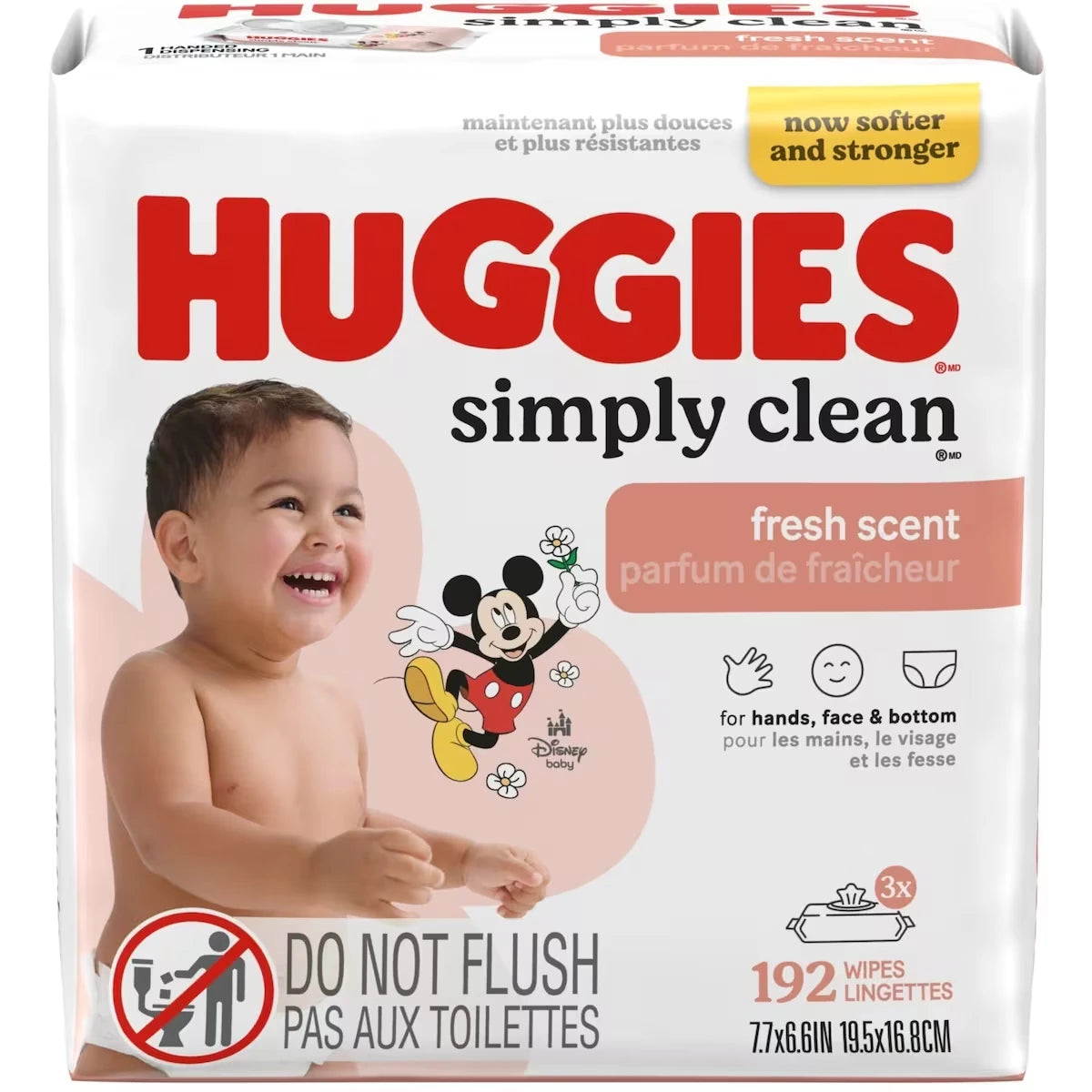 Lingettes pour bébés Simply Clean au parfum frais, 1 emballage à couvercle rabattable