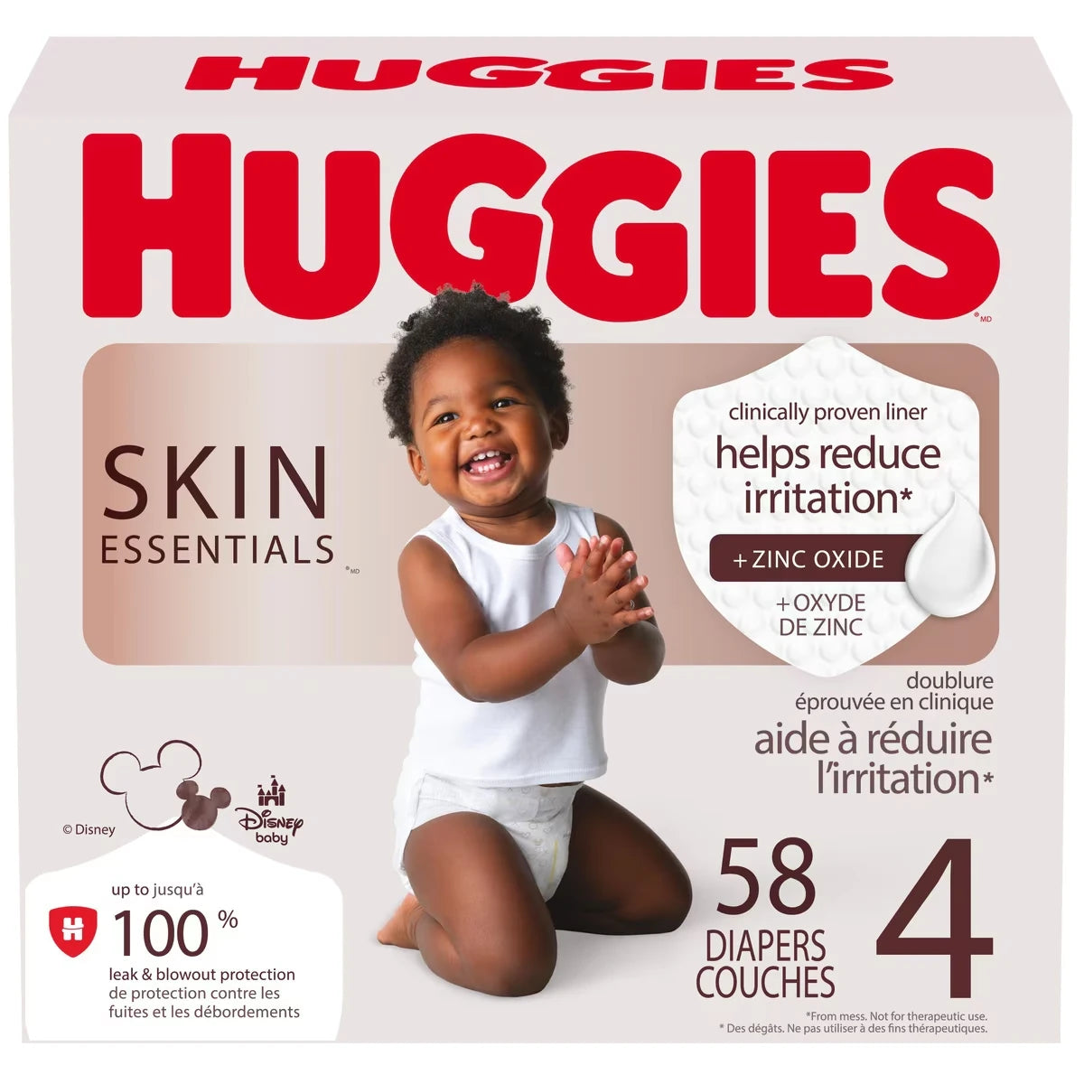 Couches pour bébés  Skin Essentials, taille 4 (10 à 17 kg [22 à 37 lb)