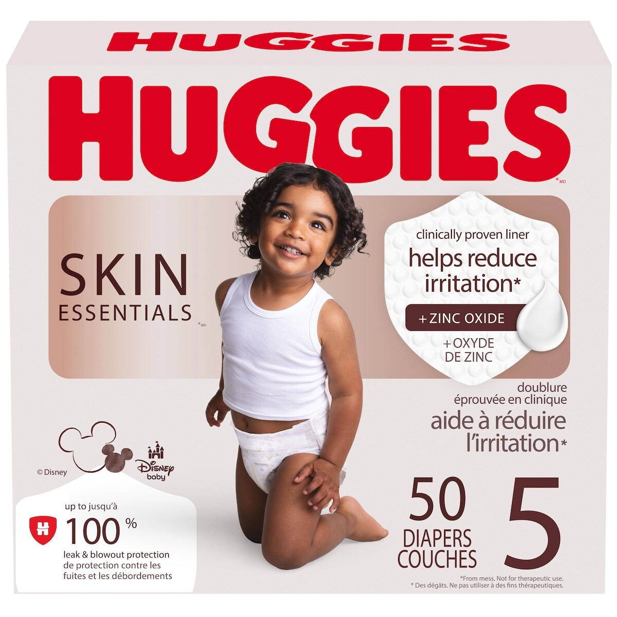 Couches pour bébés  Skin Essentials, taille 5 (plus de 27 lb)